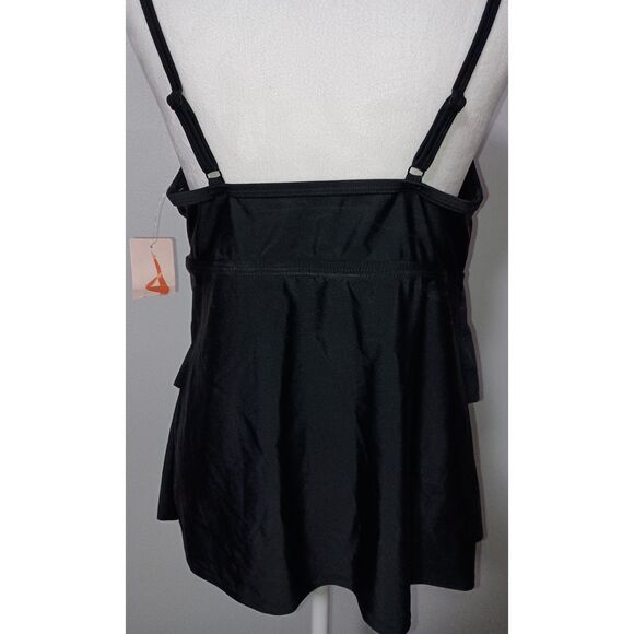 Black Tankini (Only) with Spaghetti Straps, Size XL (NWT) - Picture 2 of 7